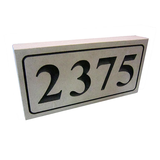 Recessed Address Stone Oval Outline